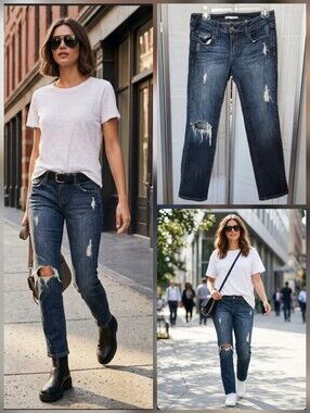 💚2.1 Denim distressed ripped jeans 🤍Size 28